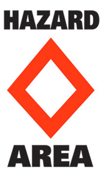 Sur-Mark Buoy Labels (Pair) - "Hazard Area"