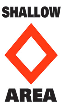 Sur-Mark Buoy Labels (Pair) - "Shallow Area"