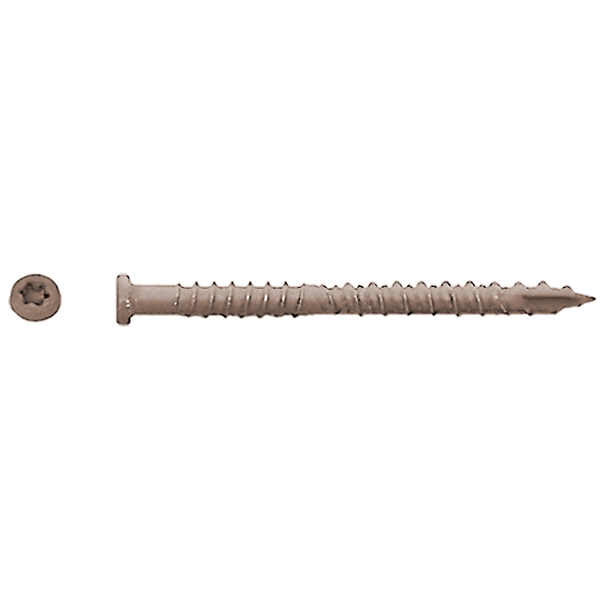 Muro #10 x 2-1/2" Shroomless Composite Deck Screws, Tan Ceramic Coating, T-20 Torx Drive (900 pieces)