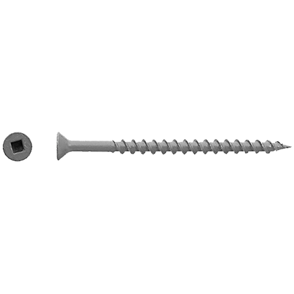 Muro #8 x 2-1/2" Wood Screws, Gray ShieldGuard Coating, #2 Square Drive (1,800 pieces)