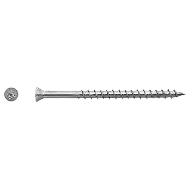 Muro #8 x 2-1/2" Trim Head Wood Deck Screws, 305 Stainless, #2 Square Drive (900 pieces)