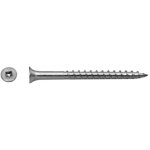 Muro #10 x 2-1/2" Wood Deck Screws, 305 Stainless, #2 Square Drive (1,800 pieces)