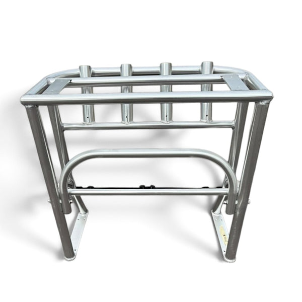 Traditional Aluminum Leaning Post with rod holders - 30" W x 12.5" D x 31.5" H