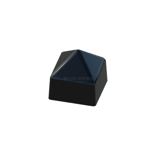 3-1/2" x 3-1/2" Black, Cone, Square, Piling Cap