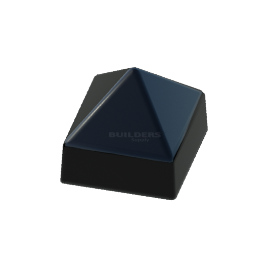 5-1/2" x 5-1/2" Black, Cone, Square, Piling Cap