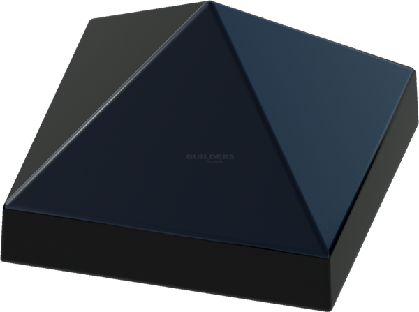 16" x 16" Black, Cone, Square, Piling Cap