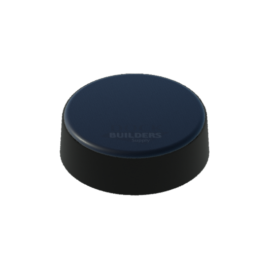 6" Black, Flat, Round, Piling Cap