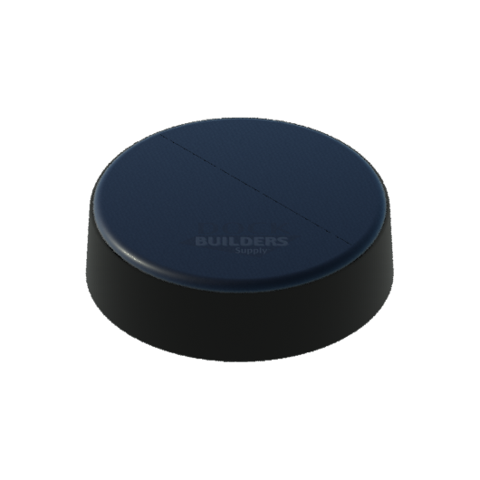 7" Black, Flat, Round, Piling Cap