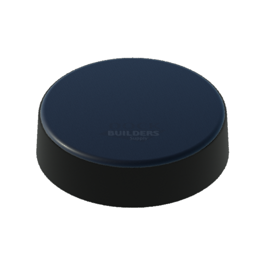 8" Black, Flat, Round, Piling Cap