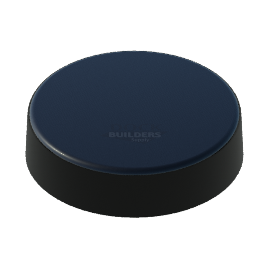 9" Black, Flat, Round, Piling Cap