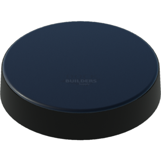 12" Black, Flat, Round, Piling Cap