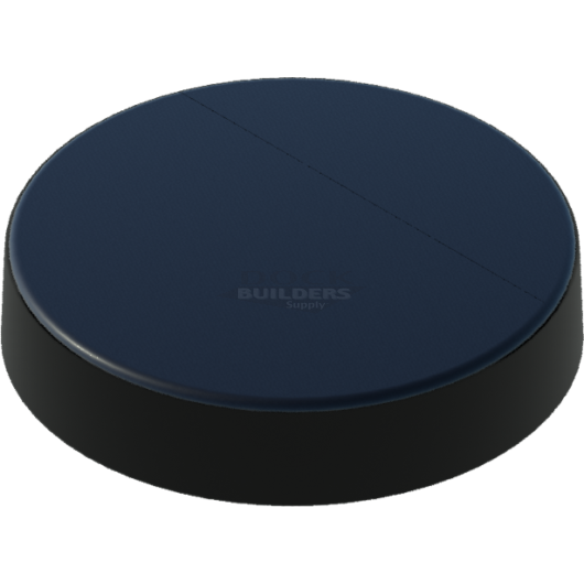 13" Black, Flat, Round, Piling Cap