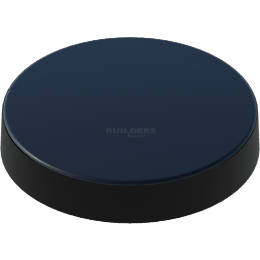 16" Black, Flat, Round, Piling Cap