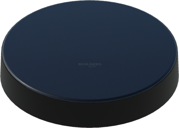 17" Black, Flat, Round, Piling Cap