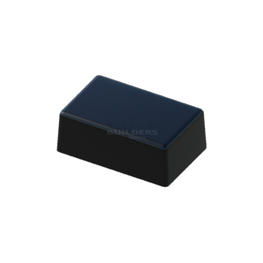 3-1/2" x 5-1/2" Black, Flat, Square, Piling Cap