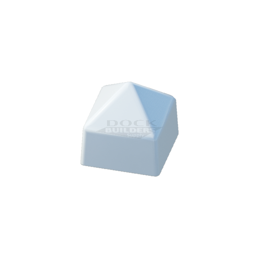 3-1/2" x 3-1/2" White, Cone, Square, Piling Cap