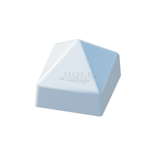 5-1/2" x 5-1/2" White, Cone, Square, Piling Cap
