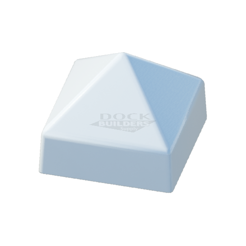 6" x 6" White, Cone, Square, Piling Cap