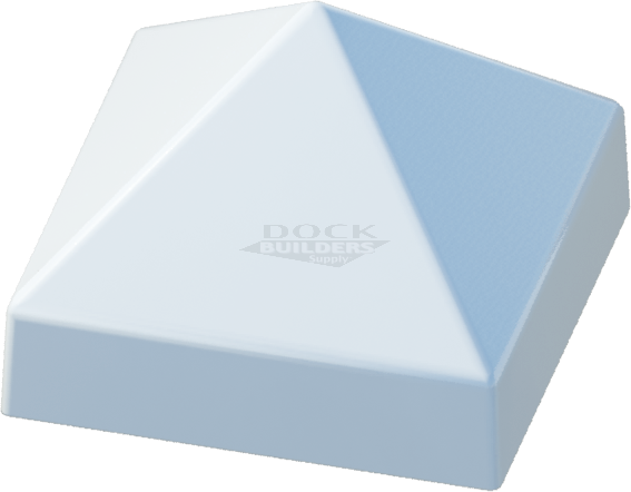 10" x 10" White, Cone, Square, Piling Cap