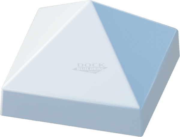 12" x 12" White, Cone, Square, Piling Cap