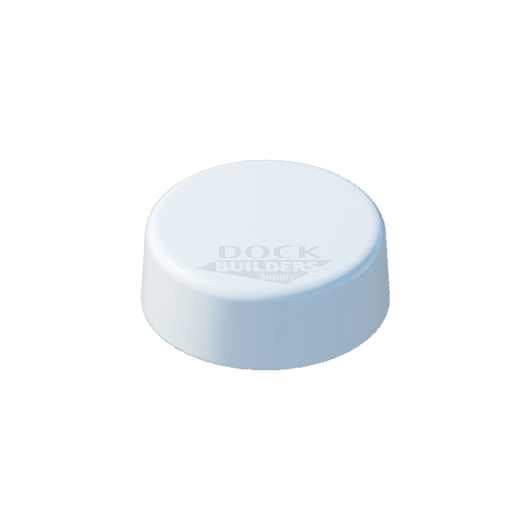 5" White, Flat, Round, Piling Cap
