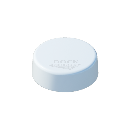 5-1/2" White, Flat, Round, Piling Cap