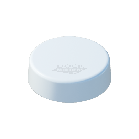 6-1/2" White, Flat, Round, Piling Cap