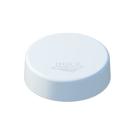 7" White, Flat, Round, Piling Cap