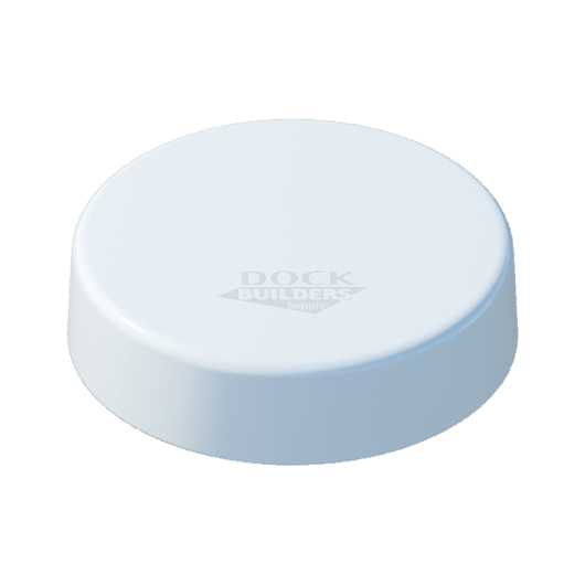 8-1/2" White, Flat, Round, Piling Cap