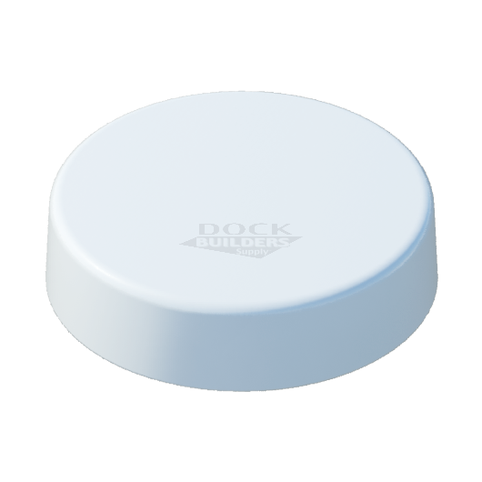 9" White, Flat, Round, Piling Cap