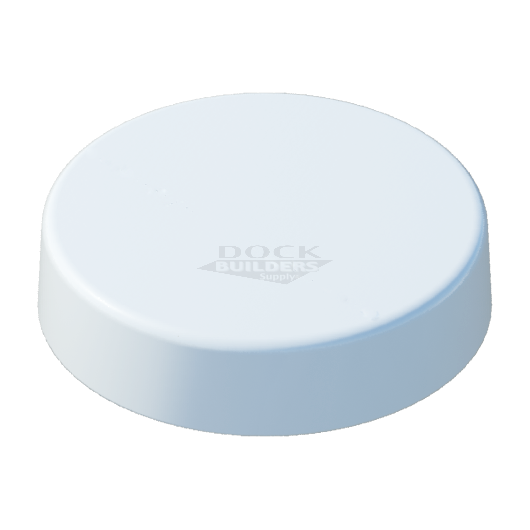 9-1/2" White, Flat, Round, Piling Cap