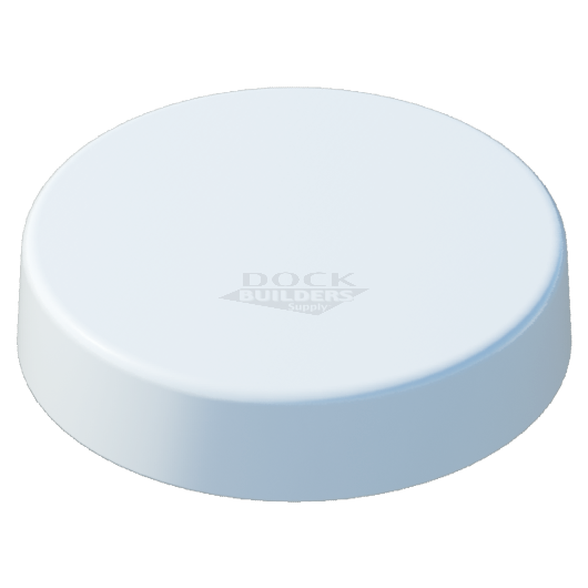 10-1/2" White, Flat, Round, Piling Cap