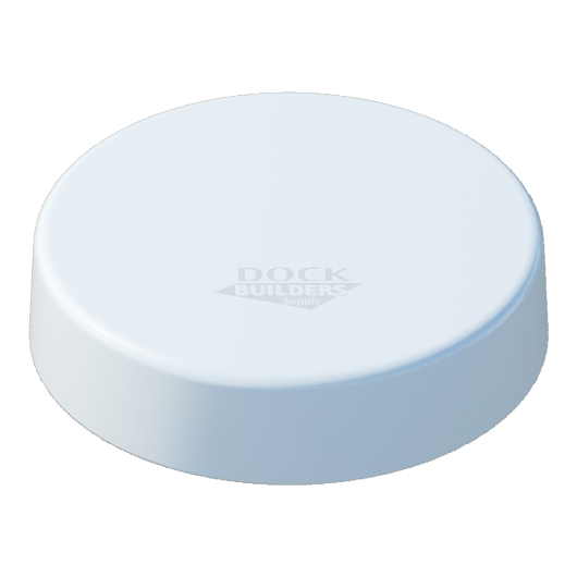 10" White, Flat, Round, Piling Cap