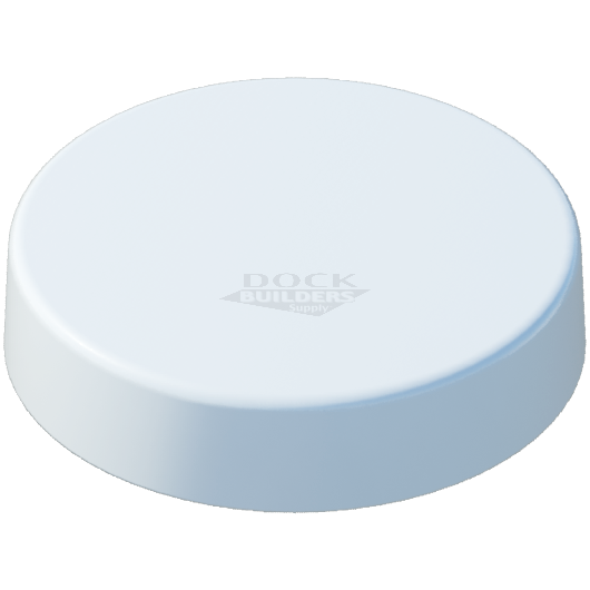 11" White, Flat, Round, Piling Cap