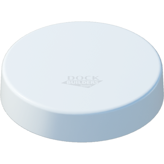 11-1/2" White, Flat, Round, Piling Cap