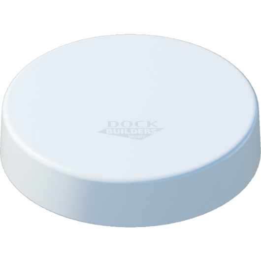 12" White, Flat, Round, Piling Cap