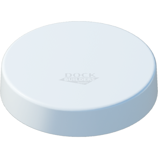 12-1/2" White, Flat, Round, Piling Cap