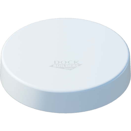13-1/2" White, Flat, Round, Piling Cap