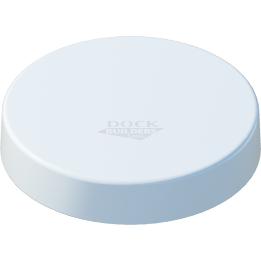 14-1/2" White, Flat, Round, Piling Cap
