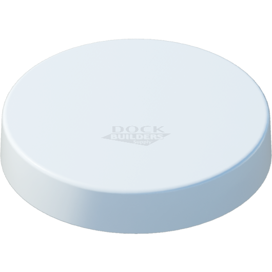 16" White, Flat, Round, Piling Cap