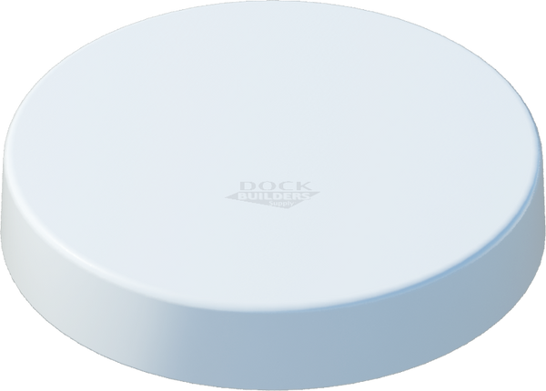 16-1/2" White, Flat, Round, Piling Cap