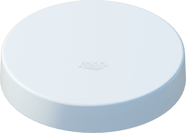 17" White, Flat, Round, Piling Cap