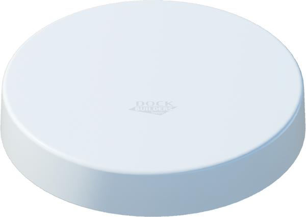 18" White, Flat, Round, Piling Cap