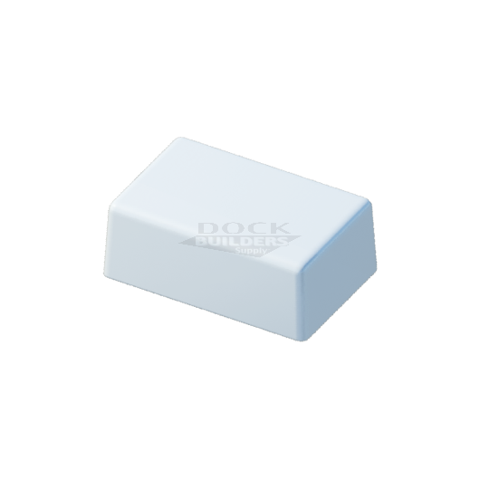 3-1/2" x 5-1/2" White, Flat, Square, Piling Cap