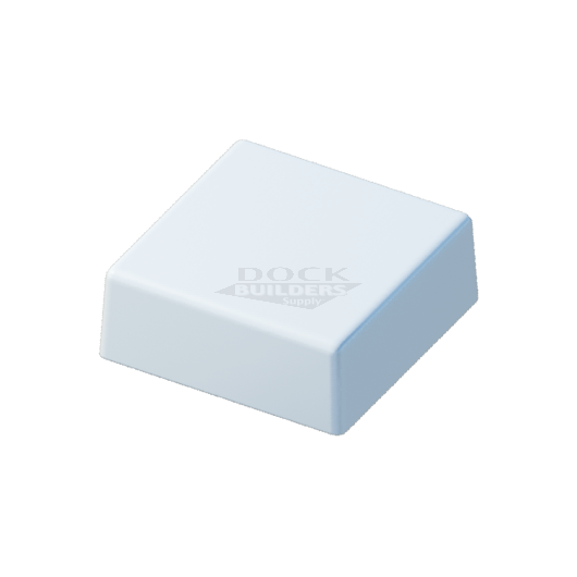 5-1/2" x 5-1/2" White, Flat, Square, Piling Cap