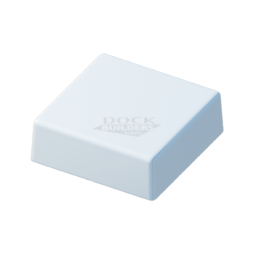 6" x 6" White, Flat, Square, Piling Cap
