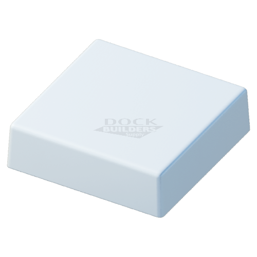 7-1/2" x 7-1/2" White, Flat, Square, Piling Cap
