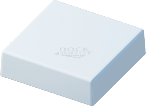 8" x 8" White, Flat, Square, Piling Cap