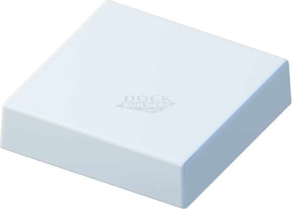 10" x 10" White, Flat, Square, Piling Cap