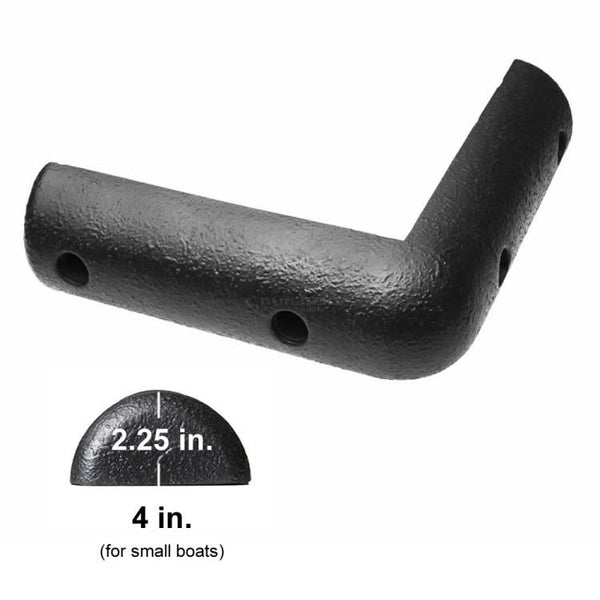 Small Corner Hercules Dock Bumpers™, Black (12in)